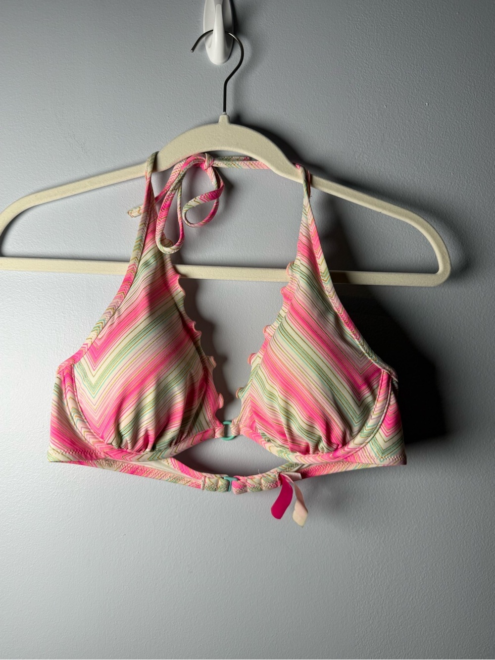 Victoria's Secret Pink Multi-Color Striped Bikini Top